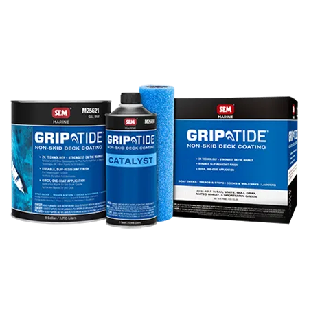M25620 – SEM PRODUCTS Anti Slip Coating, Used In Boat Floors/ Boat Decks/ Marine Surfaces Gull Gray Covers 75 Square ...